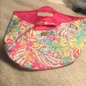 Lilly Pulitzer beach bag with bottle opener